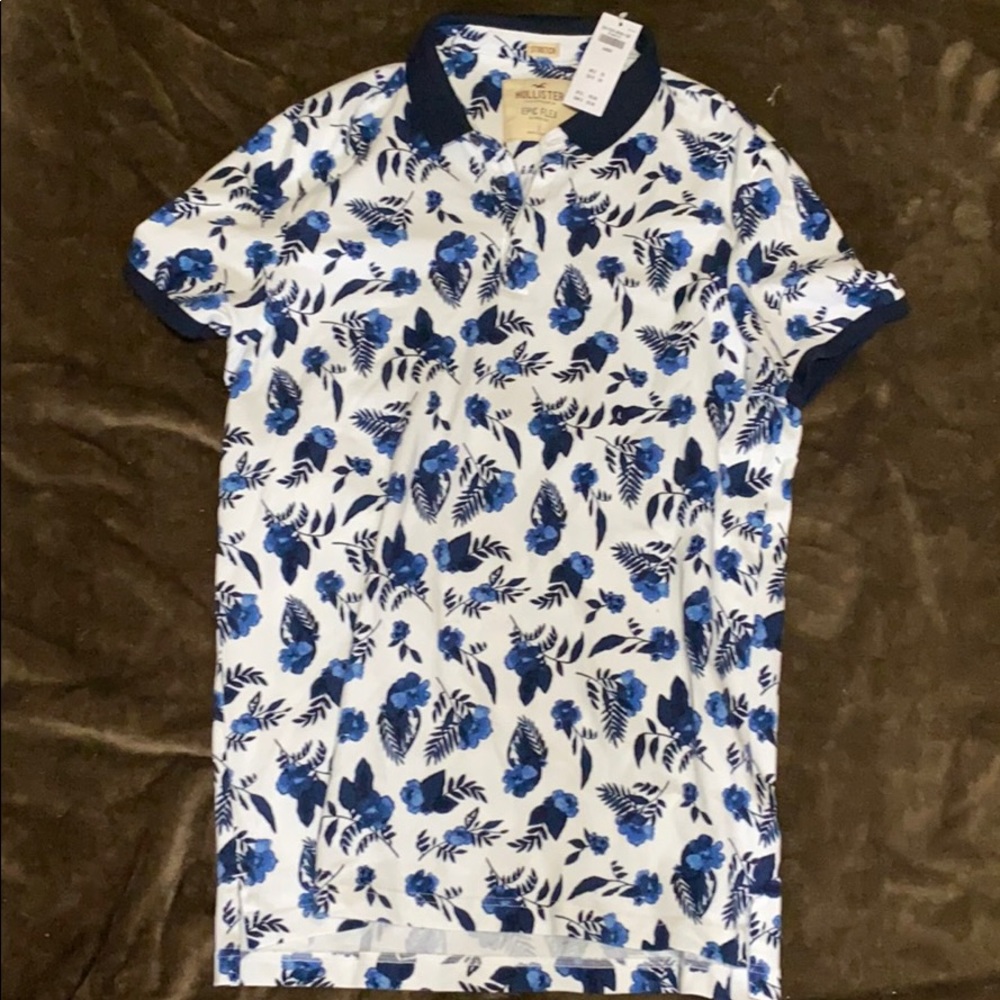 Hollister Floral Polo Slim Large